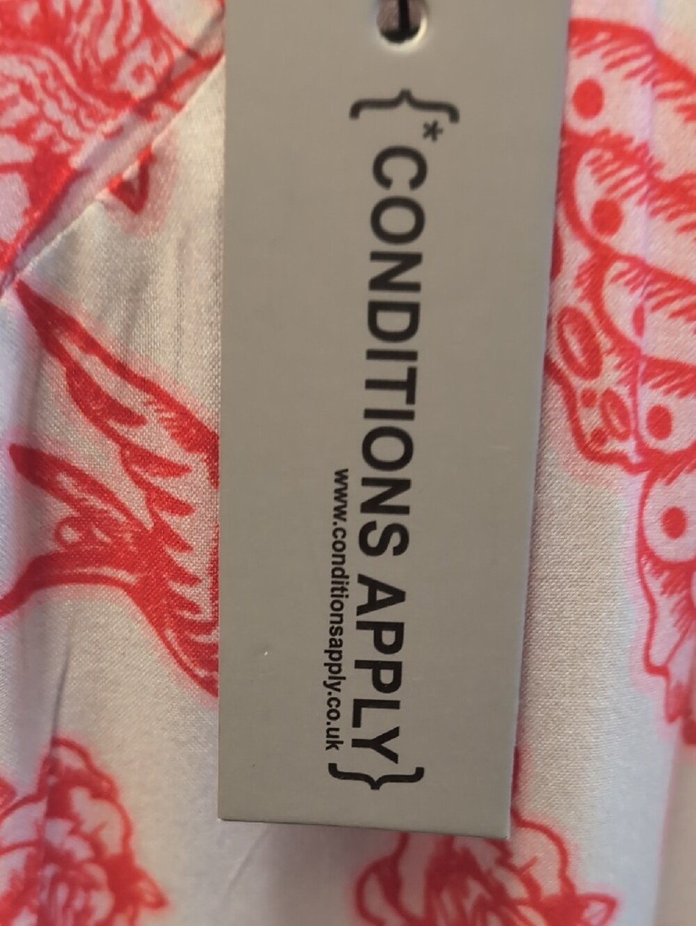 Condition's Apply Ligh Gray / Pink Maxi Dress with Red Butterfly Print - Picture 4 of 5
